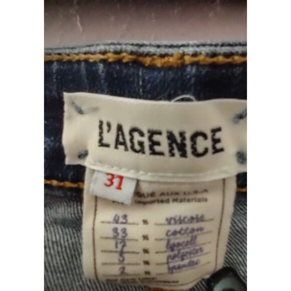 L'AGENCE Jeans Womens Size 31 Blue Wash Mid Rise Skinny Stretch Denim - Picture 5 of 10